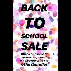 Back to school sale!